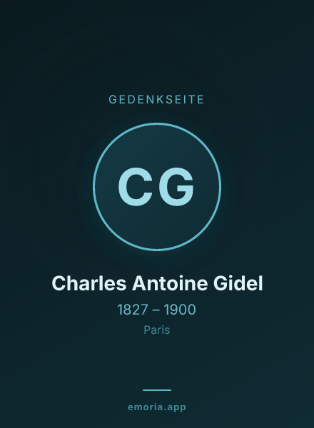 Gedenkportrait von Charles Antoine Gidel