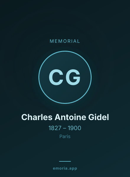 Memorial portrait of Charles Antoine Gidel