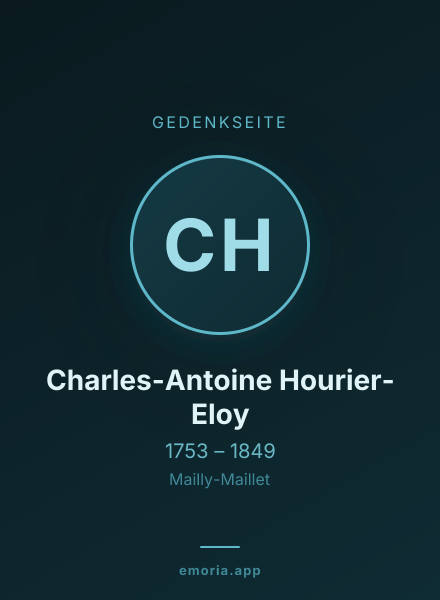 Gedenkportrait von Charles-Antoine Hourier-Eloy