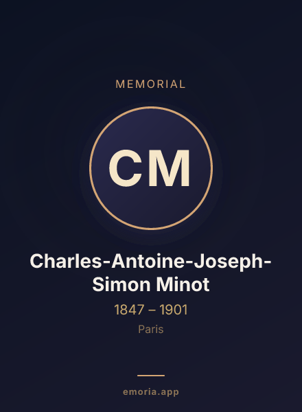 Memorial portrait of Charles-Antoine-Joseph-Simon Minot
