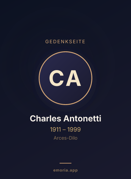 Gedenkportrait von Charles Antonetti