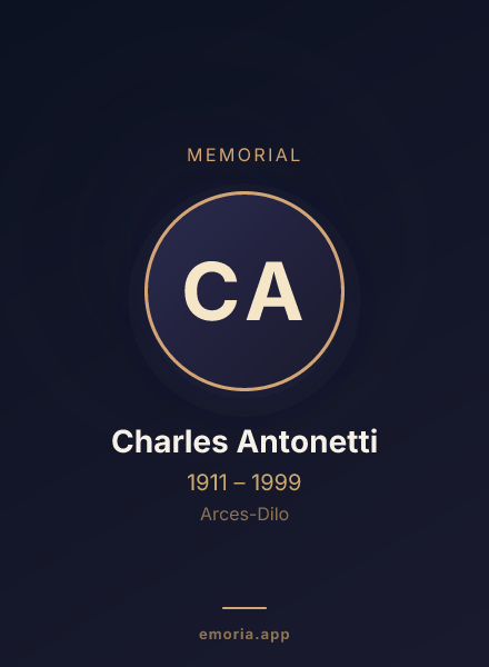 Memorial portrait of Charles Antonetti