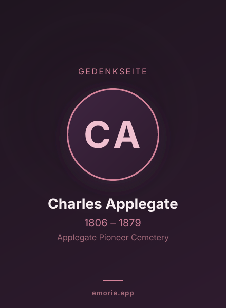 Gedenkportrait von Charles Applegate