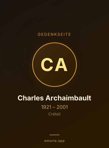 Gedenkportrait von Charles Archaimbault