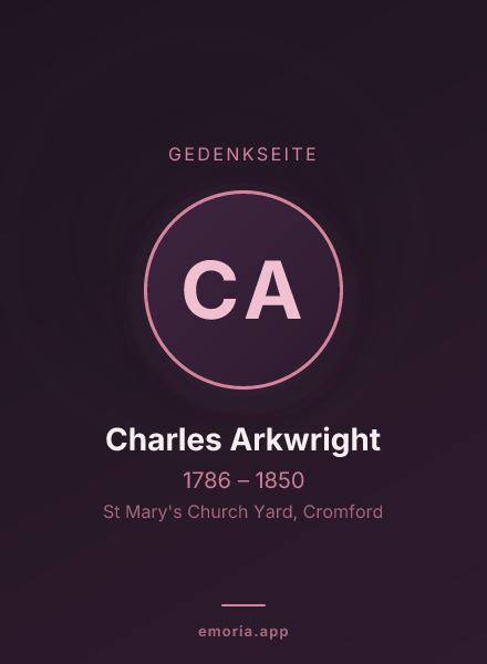 Gedenkportrait von Charles Arkwright