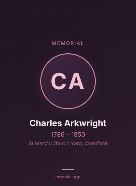 Memorial portrait of Charles Arkwright