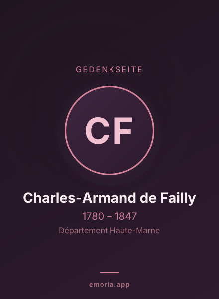 Gedenkportrait von Charles-Armand de Failly
