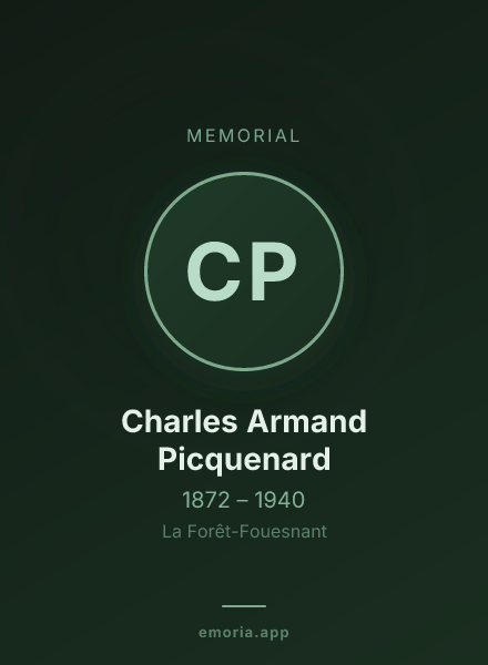 Memorial portrait of Charles Armand Picquenard
