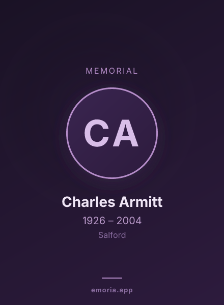 Memorial portrait of Charles Armitt