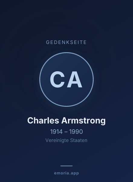 Gedenkportrait von Charles Armstrong