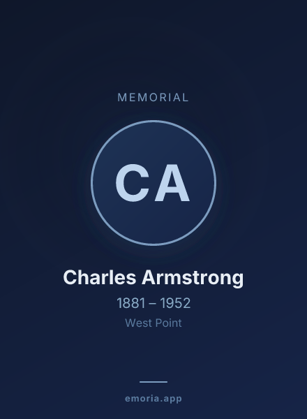 Memorial portrait of Charles Armstrong