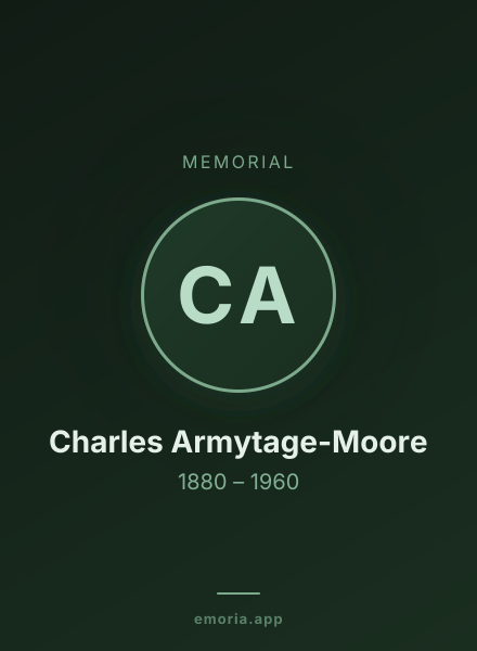 Memorial portrait of Charles Armytage-Moore