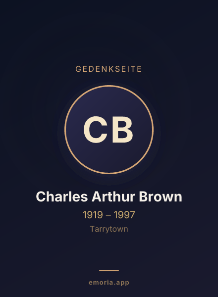 Gedenkportrait von Charles Arthur Brown