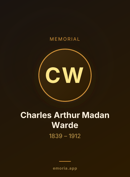 Memorial portrait of Charles Arthur Madan Warde