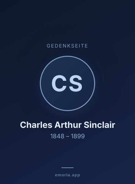 Gedenkportrait von Charles Arthur Sinclair