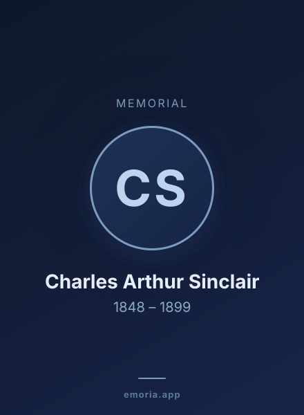 Memorial portrait of Charles Arthur Sinclair
