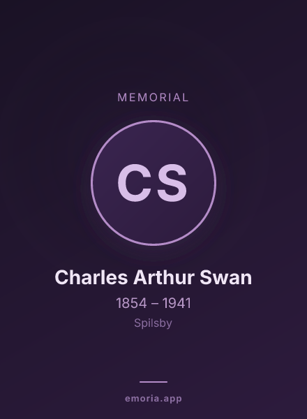 Memorial portrait of Charles Arthur Swan