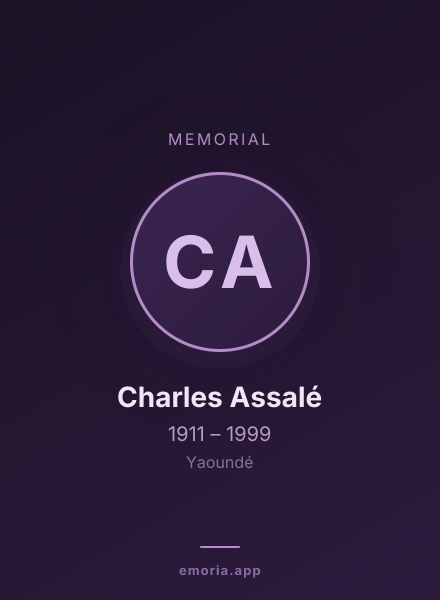 Memorial portrait of Charles Assalé