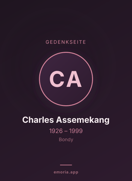 Gedenkportrait von Charles Assemekang
