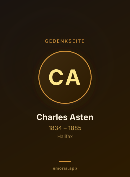 Gedenkportrait von Charles Asten
