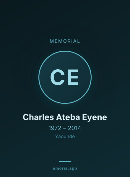 Memorial portrait of Charles Ateba Eyene