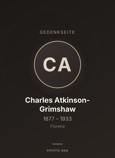 Gedenkportrait von Charles Atkinson-Grimshaw