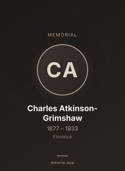 Memorial portrait of Charles Atkinson-Grimshaw