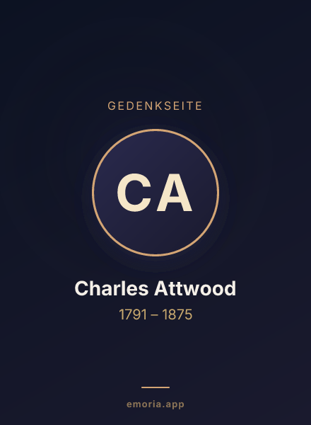 Gedenkportrait von Charles Attwood