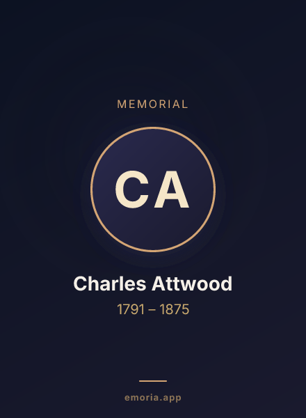 Memorial portrait of Charles Attwood