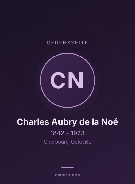 Gedenkportrait von Charles Aubry de la Noé