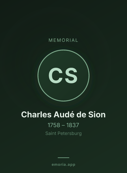 Memorial portrait of Charles Audé de Sion