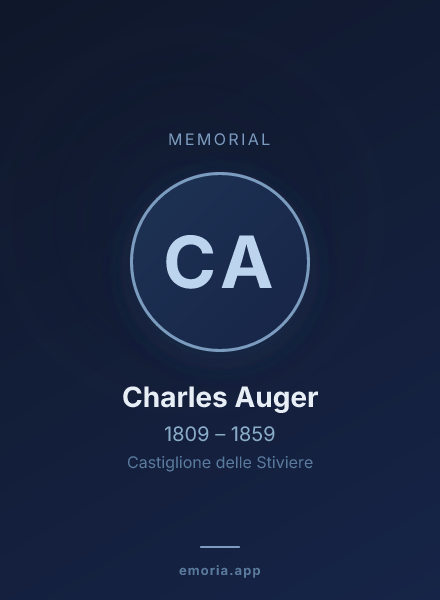 Memorial portrait of Charles Auger