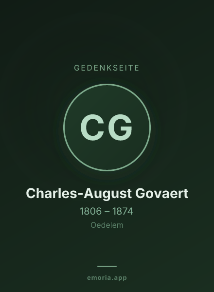 Gedenkportrait von Charles-August Govaert
