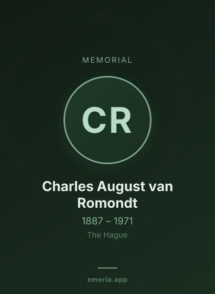 Memorial portrait of Charles August van Romondt