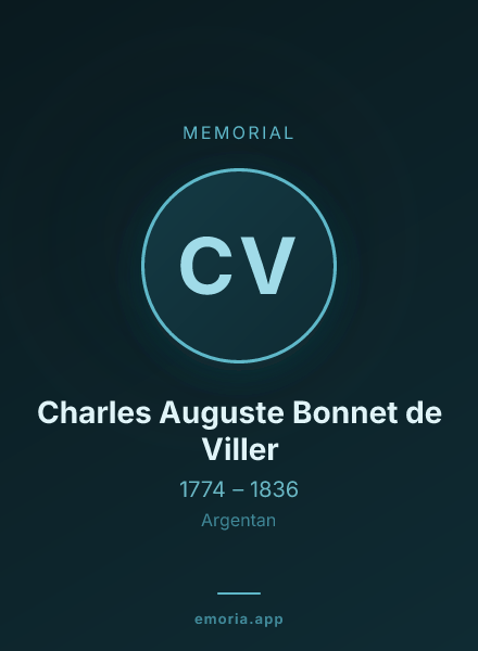 Memorial portrait of Charles Auguste Bonnet de Viller