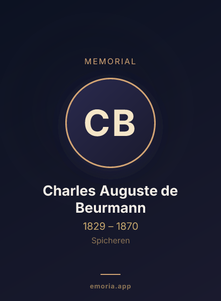 Memorial portrait of Charles Auguste de Beurmann