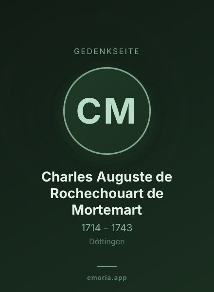 Gedenkportrait von Charles Auguste de Rochechouart de Mortemart