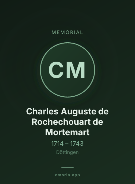 Memorial portrait of Charles Auguste de Rochechouart de Mortemart