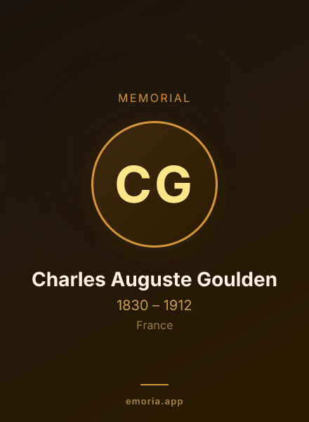 Memorial portrait of Charles Auguste Goulden