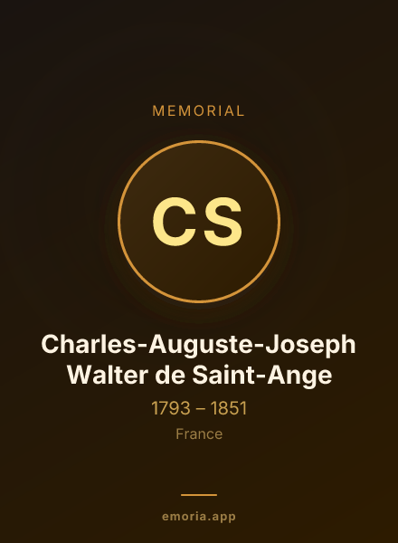 Memorial portrait of Charles-Auguste-Joseph Walter de Saint-Ange
