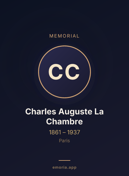 Memorial portrait of Charles Auguste La Chambre