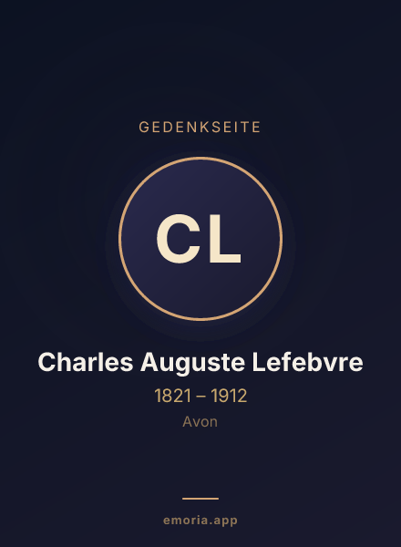 Gedenkportrait von Charles Auguste Lefebvre