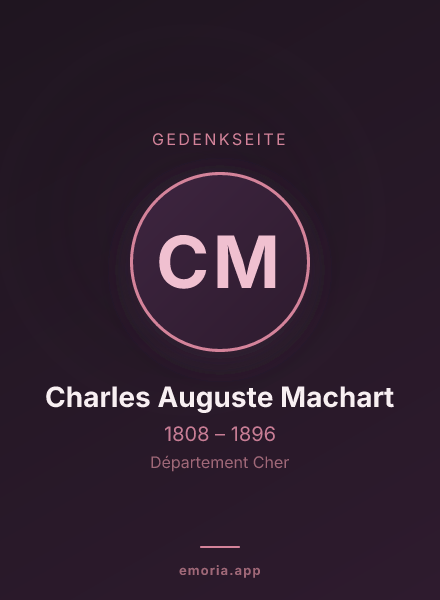Gedenkportrait von Charles Auguste Machart