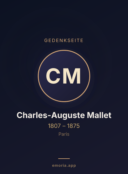 Gedenkportrait von Charles-Auguste Mallet