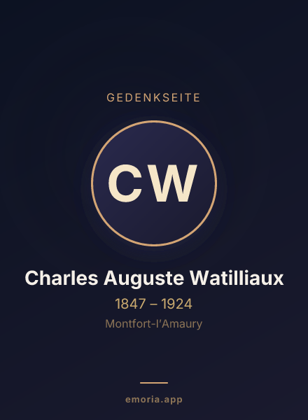 Gedenkportrait von Charles Auguste Watilliaux