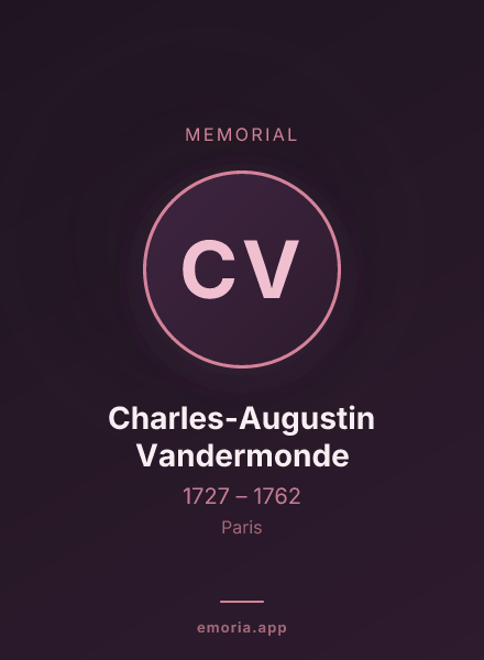 Memorial portrait of Charles-Augustin Vandermonde