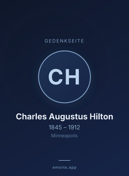 Gedenkportrait von Charles Augustus Hilton