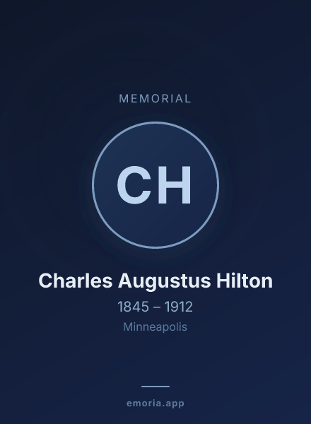 Memorial portrait of Charles Augustus Hilton