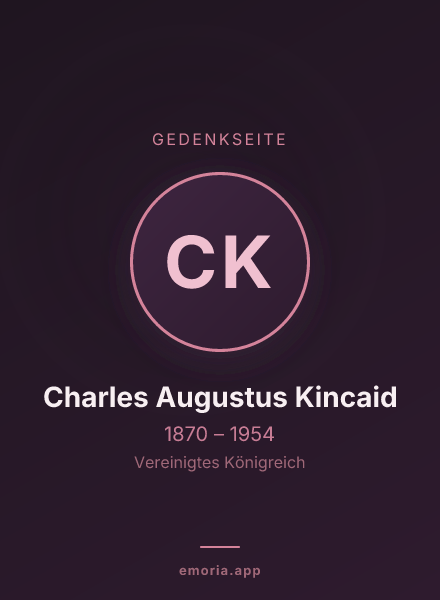 Gedenkportrait von Charles Augustus Kincaid