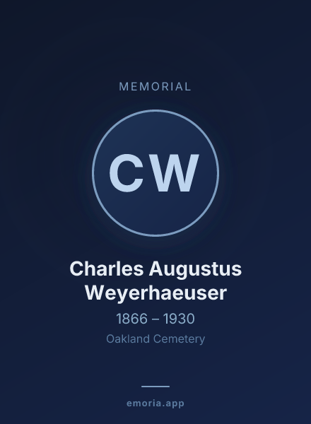 Memorial portrait of Charles Augustus Weyerhaeuser